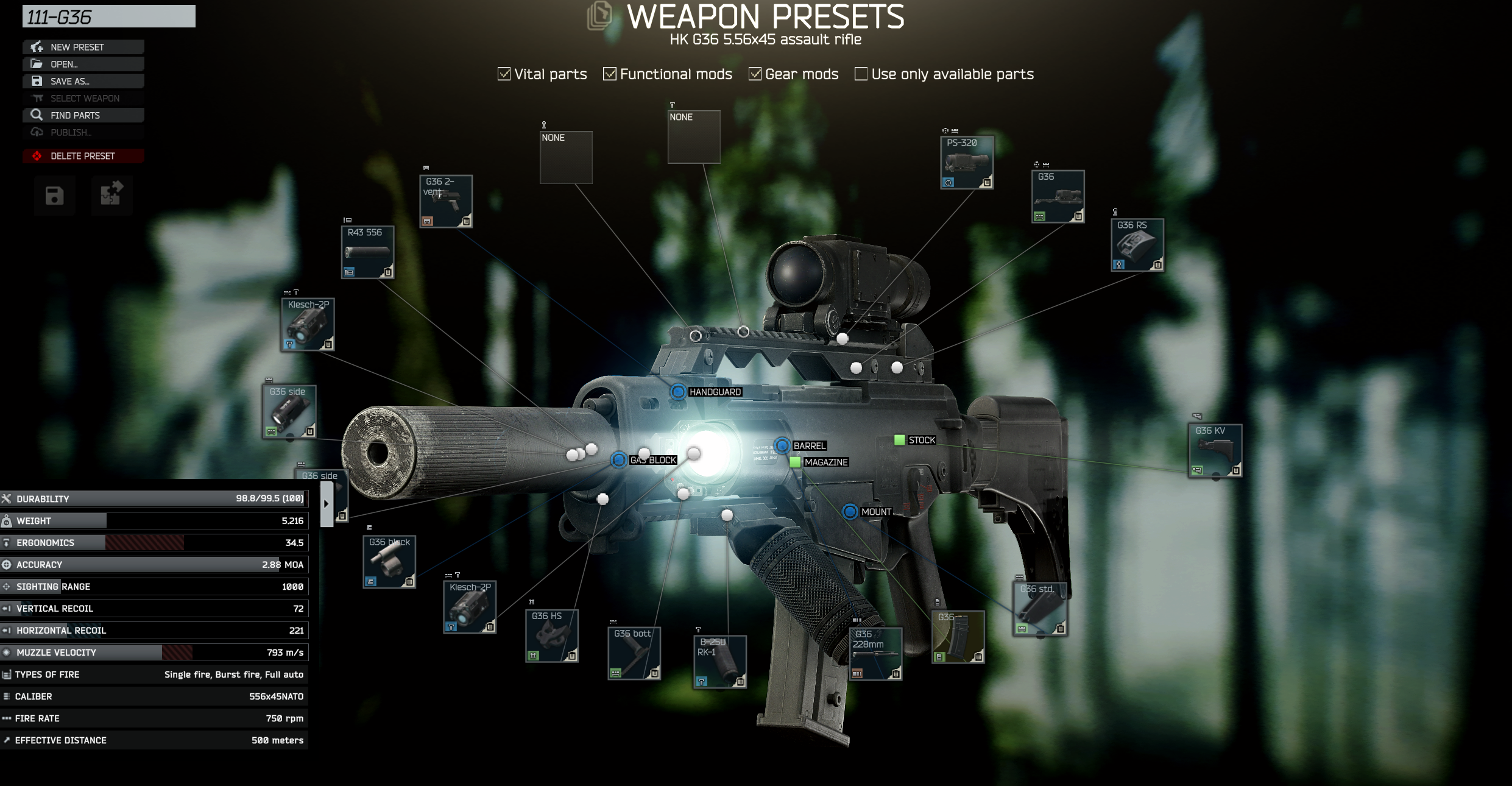 G36 preset