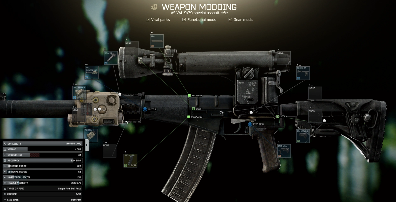 AS VAL 9x39 special assault rifle built for Gunsmith - AS VAL