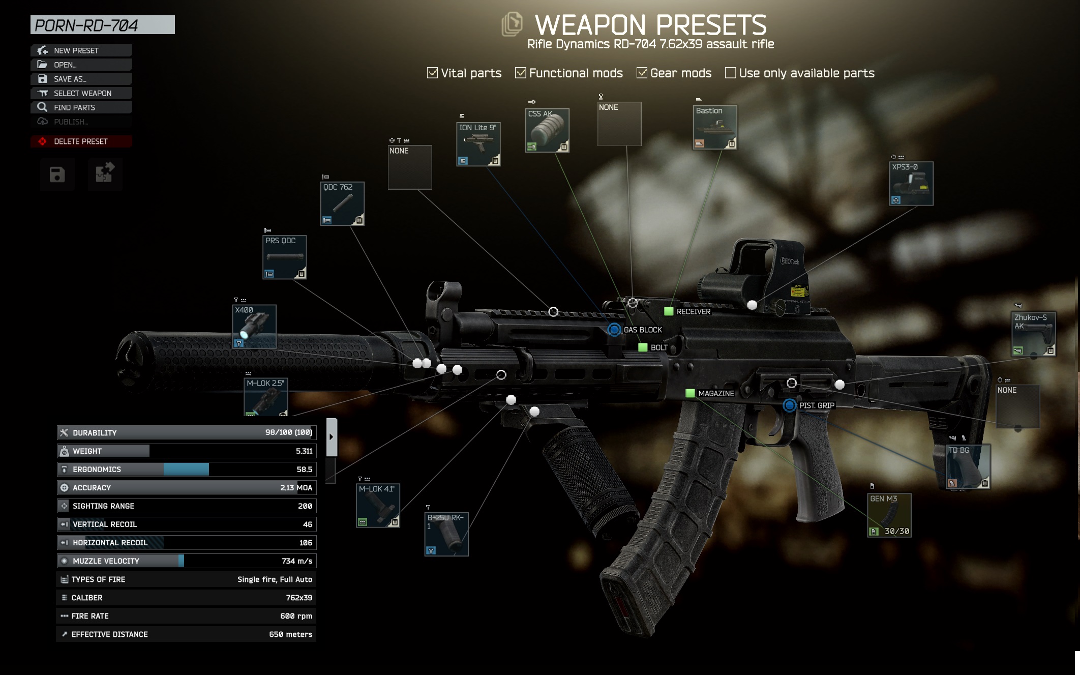 RD704 preset
