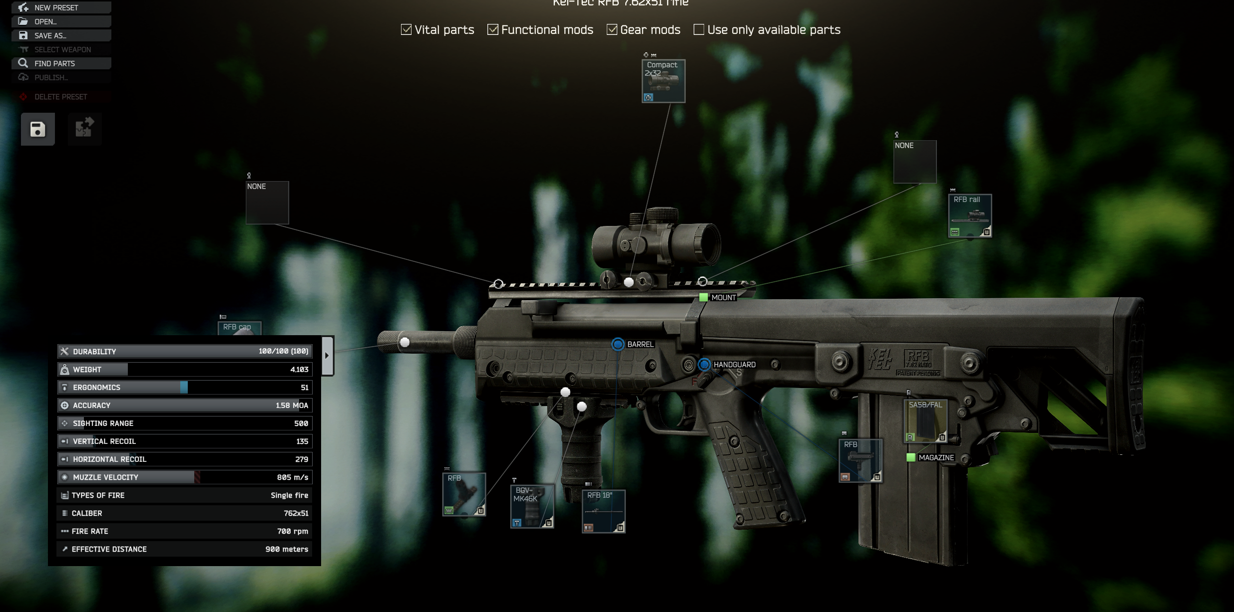 RFB preset