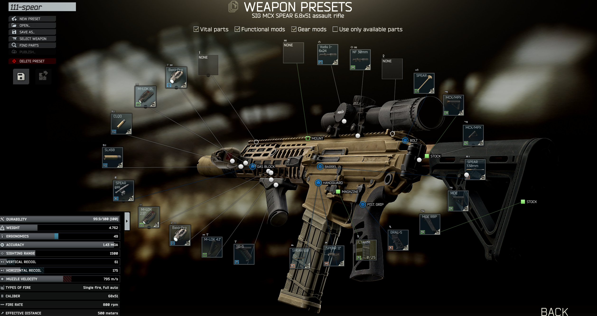 SpearBuild preset