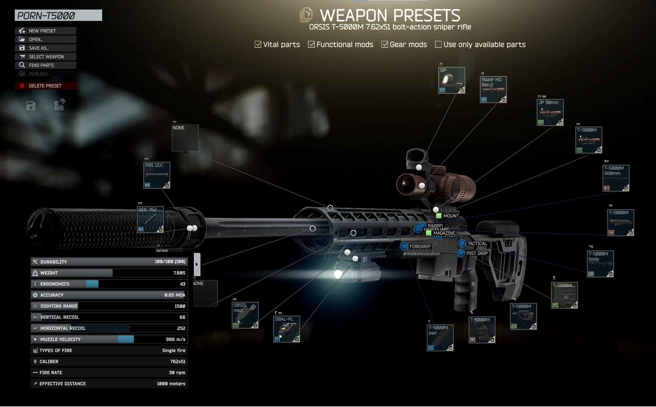 T5000 preset