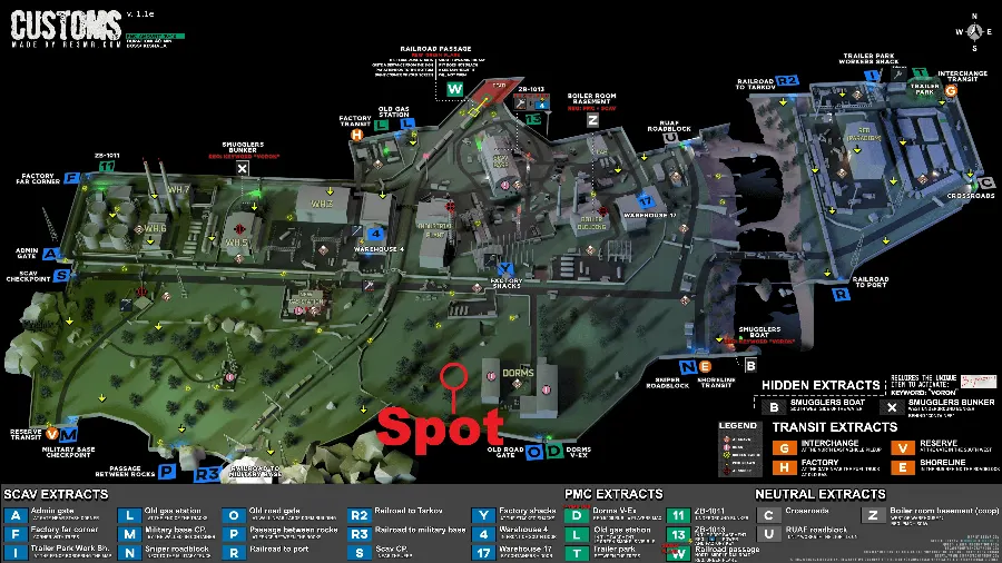 Location marked on map
