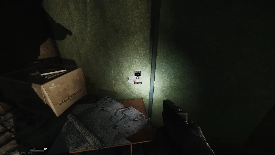 Third note on the right wall