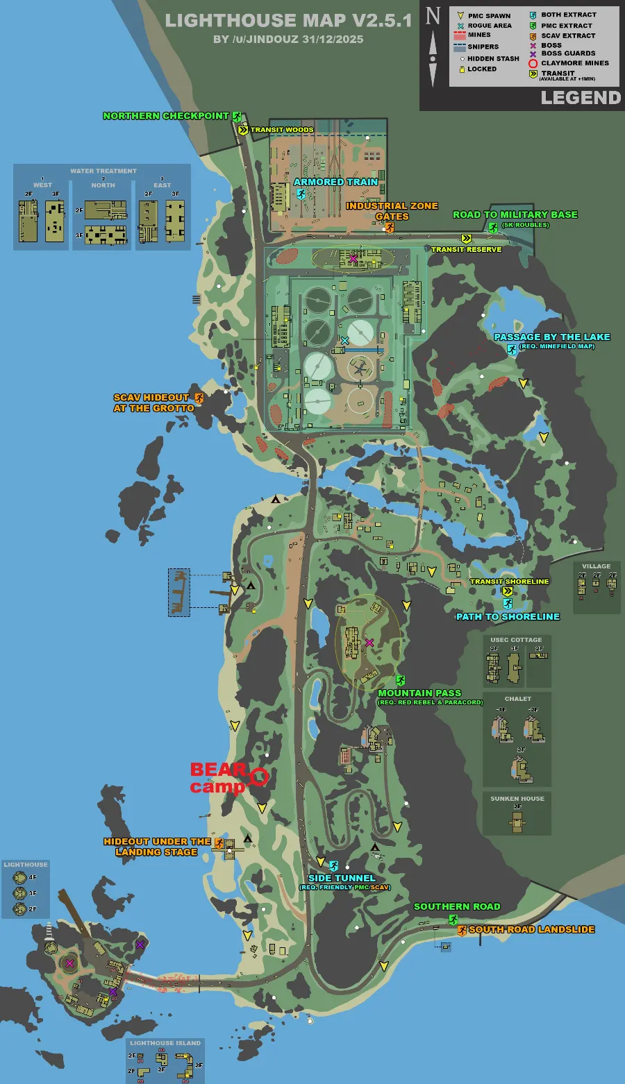 BEAR camp location marked on map