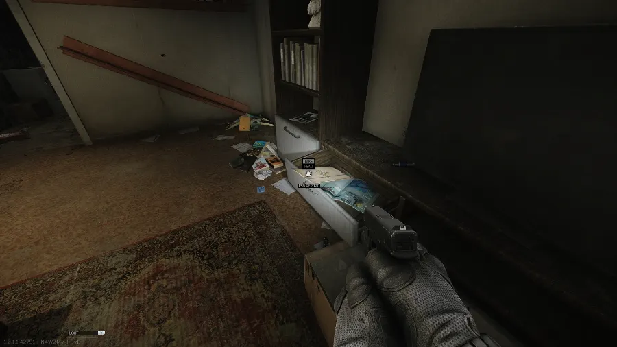 First spawn in one of the drawers below the TV