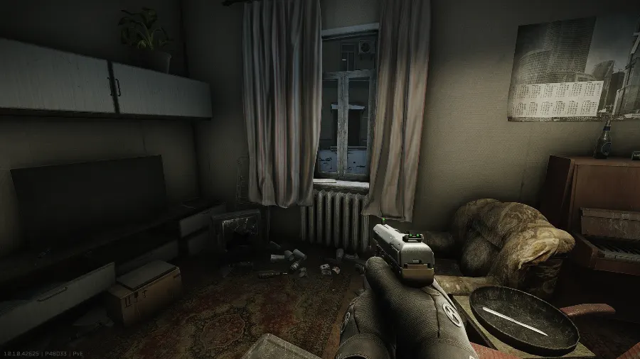 Second spawn on the windowsill next to the TV