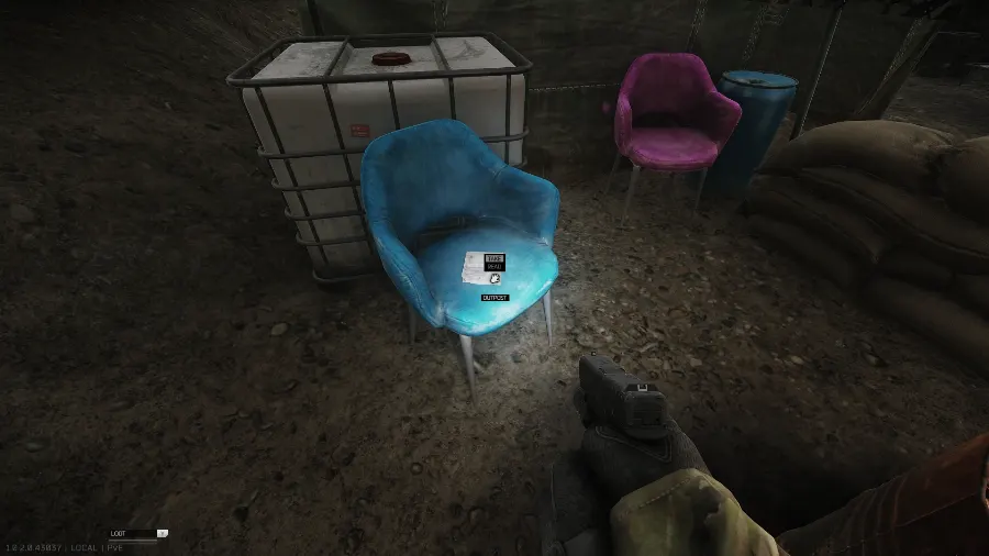 BEAR note from the outpost behind Ultra on the blue chair next to the firebarrel