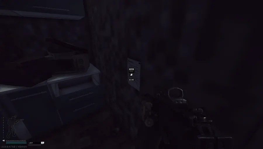 Second spawn on the right side wall in the kitchen