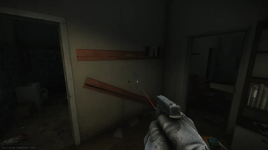 First spawn on the wall to the right after entering the living room