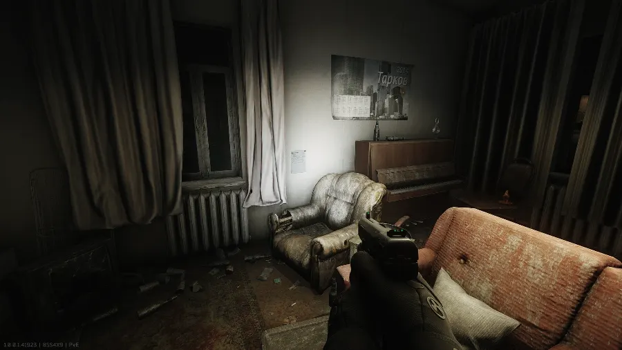 Second spawn on the wall next to the armchair