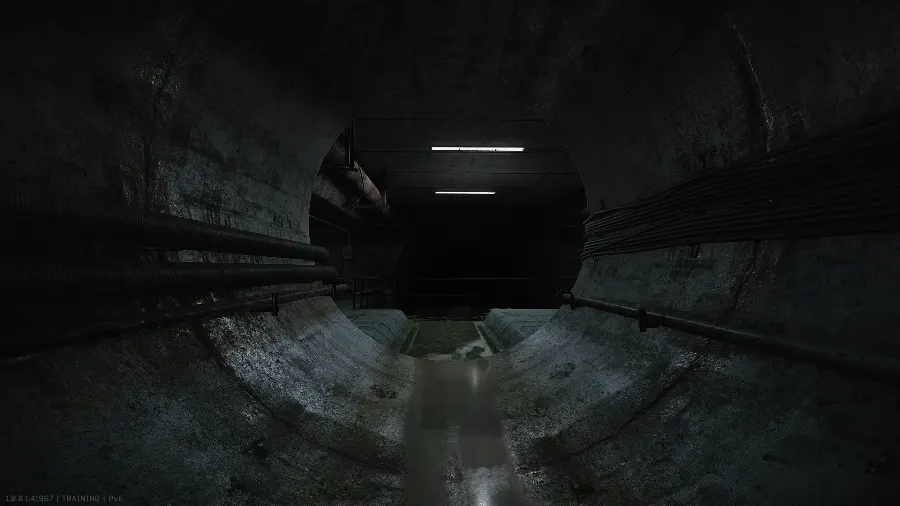 The escape path at the end of the sewers