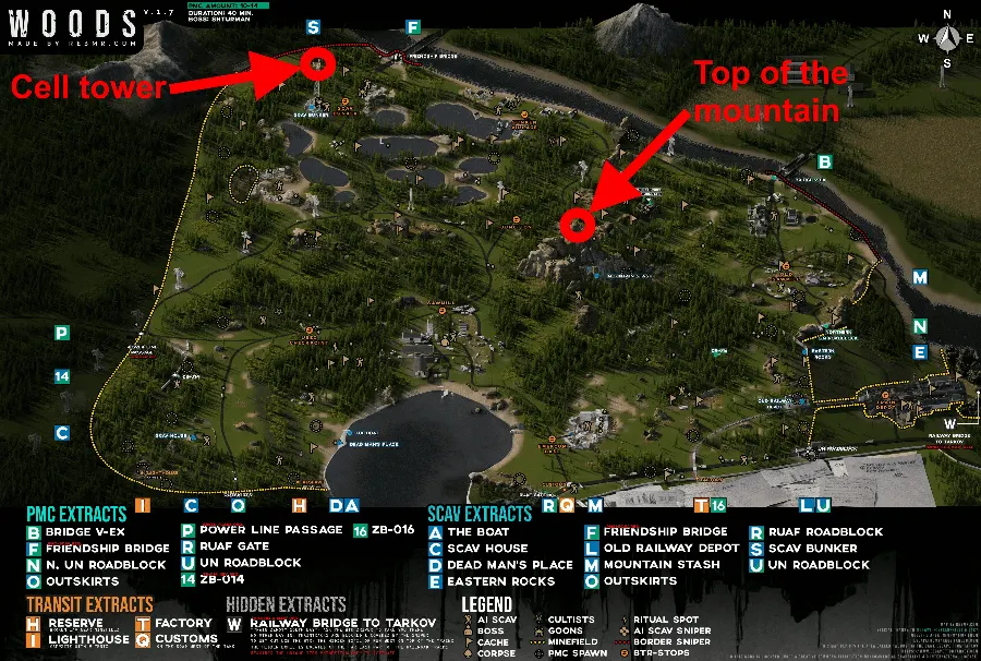 Woods Map