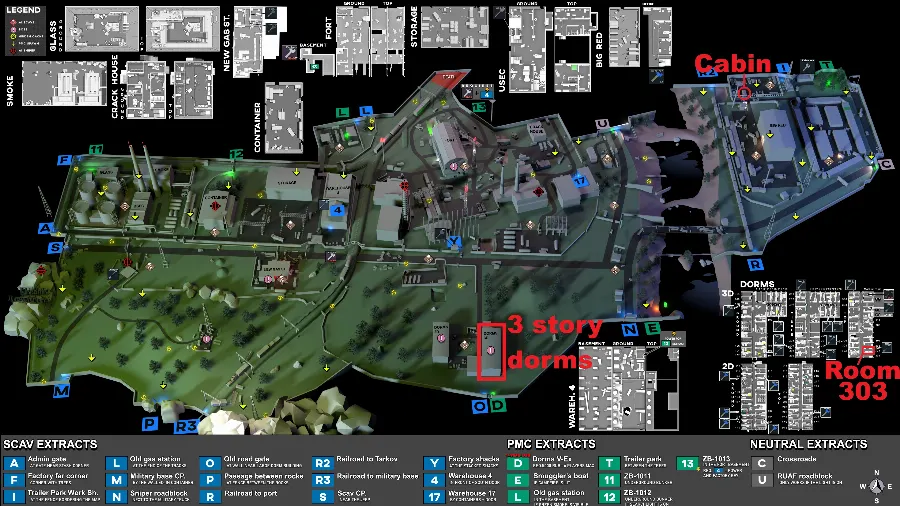 Golden Swag Marked Map