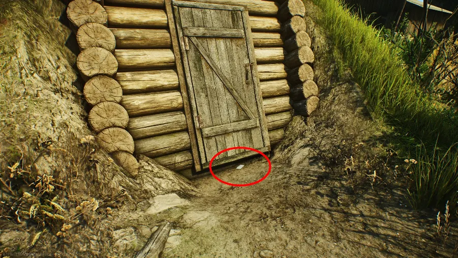 Letter beneath door of stash