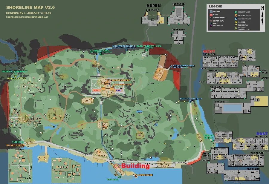 Pier Office Building Shoreline Map