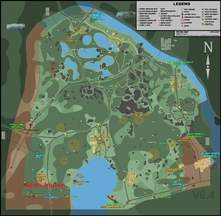 Simple Side Job Woods Map