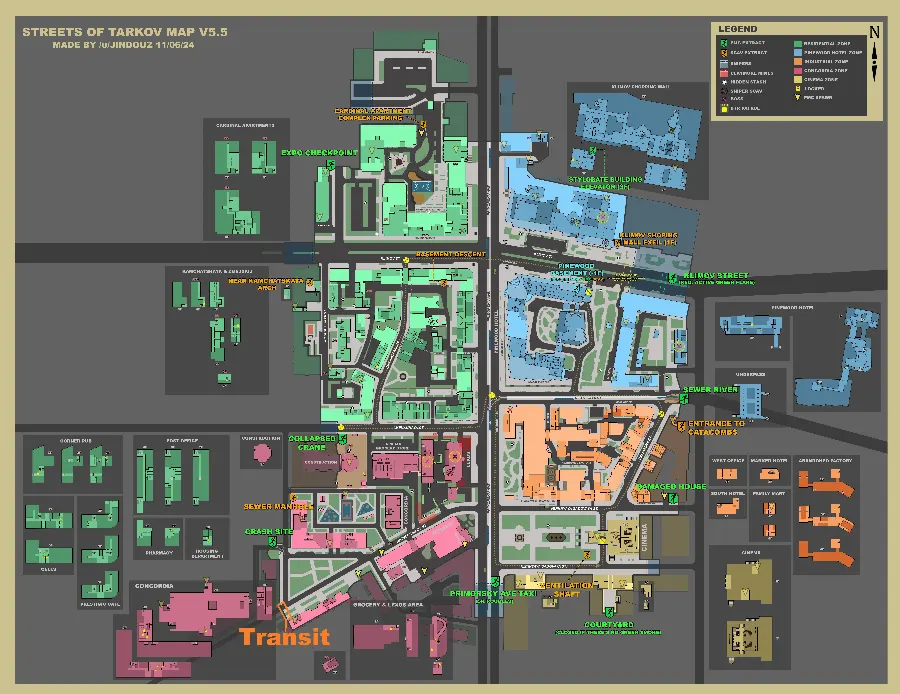 Streets Transit To Interchange Map